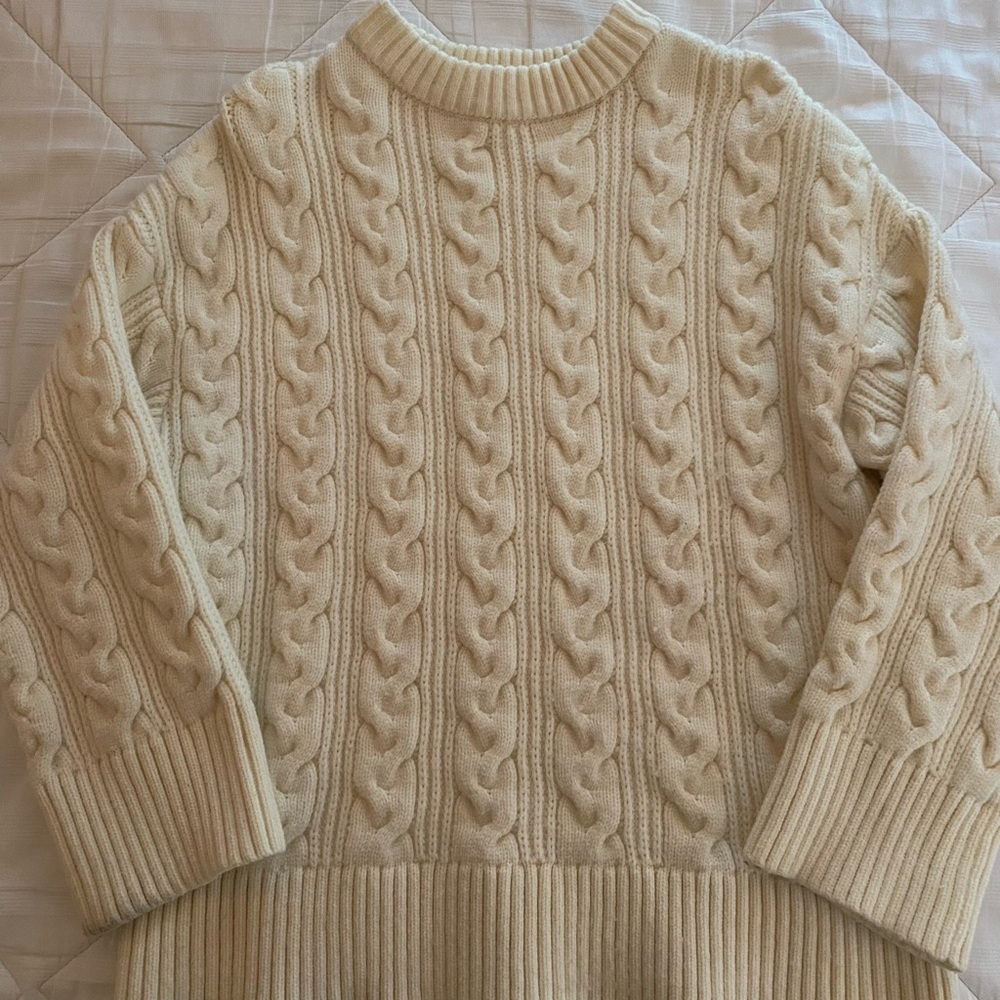 Cozy Cream Cable Knit Sweater